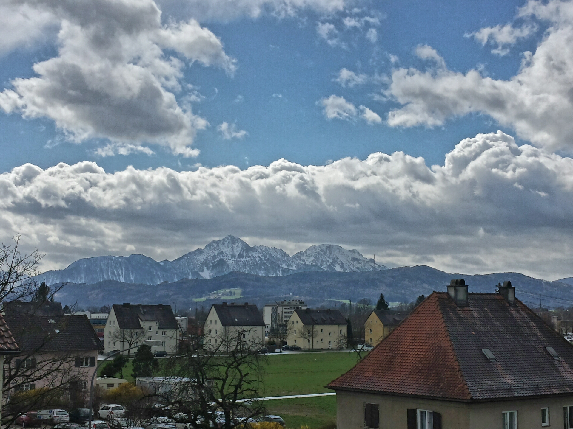 Freilassing in Oberbayern mit Högl und Staufenmassiv